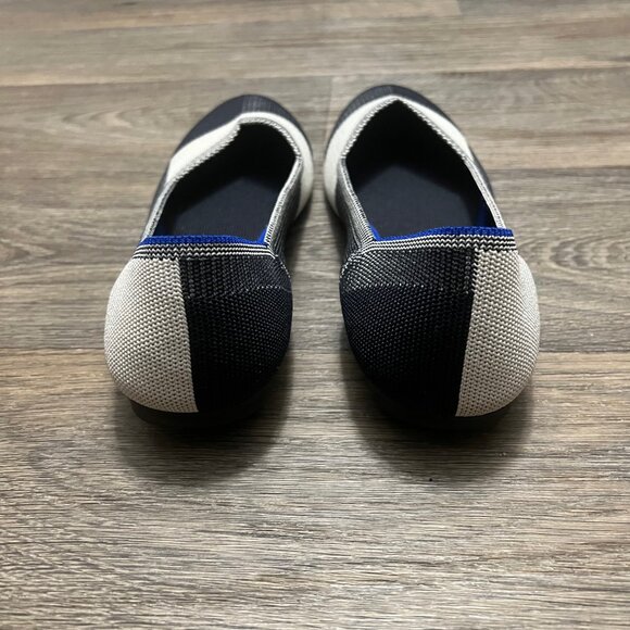 Rothy's Captoe Black White Buffalo Plaid Slip On Flats Shoes Retired Size 10.5 - Picture 8 of 13